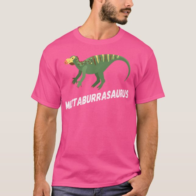 Cute Muttaburrasaurus Dinosaur Design T Shirt (Framsida)