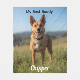 Cute My Best Buddy Cattle Hund Personlig Fleecefilt