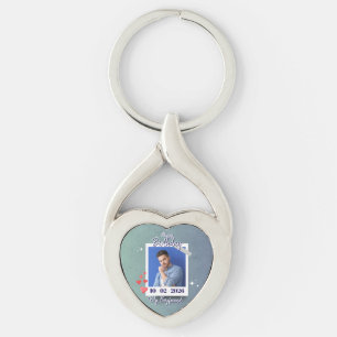 Cute My Boykompis Birthday Gift Twisted Heart Silverfärgad Nyckelring
