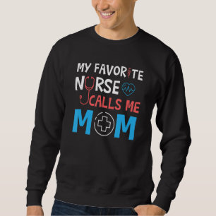 Cute My Favorite Nurse Kalla mig Mamma Rn Lpn Mor Lång Ärmad Tröja