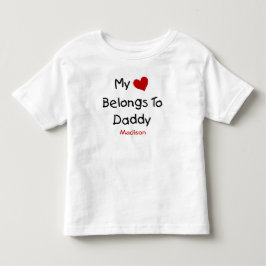 Cute My Heart-Tillhören till pappa Baby Bodykostym T Shirt