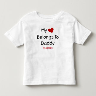 Cute My Heart-Tillhören till pappa Baby Bodykostym T Shirt