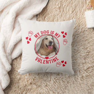 Cute MY HUND ÄR MIN VALENTINFOGA Kudde