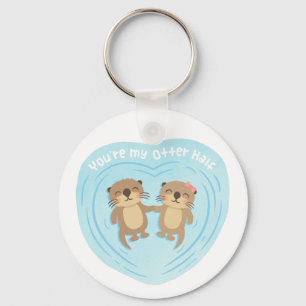 Cute My Otter halv Pun Kärlek Humor Magnet Nyckelring