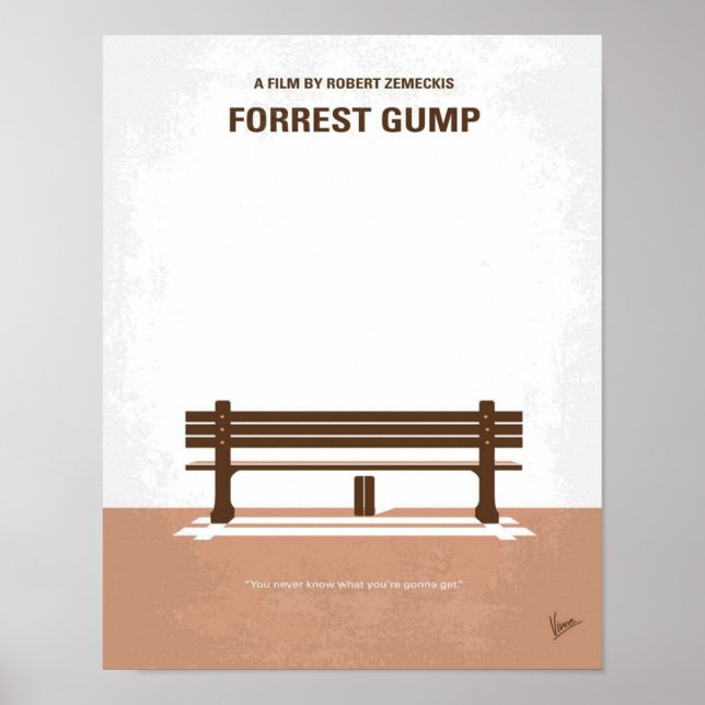 Cute My Skogen Gump Minimal Movie Poster Skogen (Framsidan)