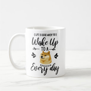 Cute Mycket Wow! Dogecoin Meme Hodl Kaffemugg