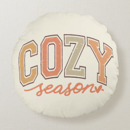 Cute "Mysigt säsong" - fall / höst Rund Kudde