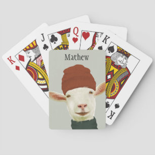 Cute Mysigt vinterget med Beanie Hat och Scarf Casinokort