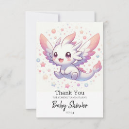 Cute Mythical Dragon Baby Shower Tack Kort