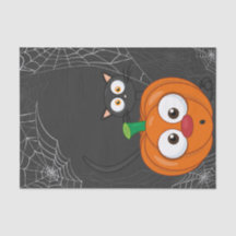 Cute n Spooky Cat och Pumpkin Halloween