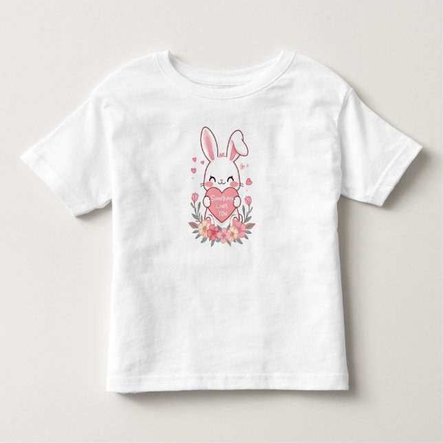 Cute "nåbunny Kärlek You" Pun T Shirt (Framsida)