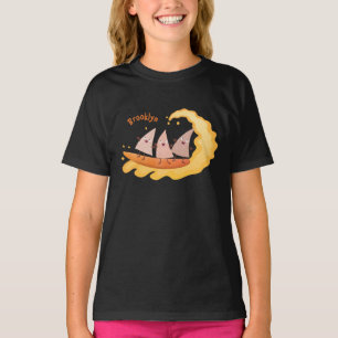 Cute nachos maj chip surfande tecknad t shirt