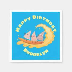Cute nachos maj chip surfing pappersservett