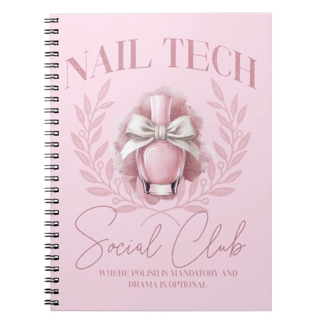 Cute Nagel tech Coquette Nagel Polska Social Klubb Anteckningsbok (Framsidan)