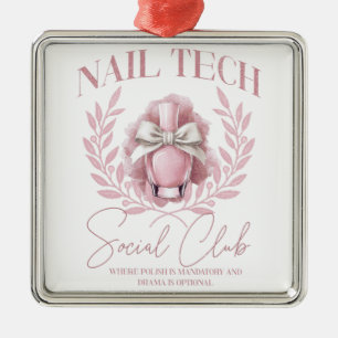 Cute Nagel tech Coquette Nagel Polska Social Klubb Julgransprydnad Metall