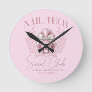 Cute Nagel tech Coquette Nagel Polska Social Klubb Rund Klocka