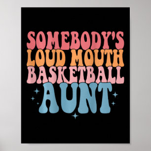 Cute-någons Loud Mouth Basketball Moster Basketb Poster