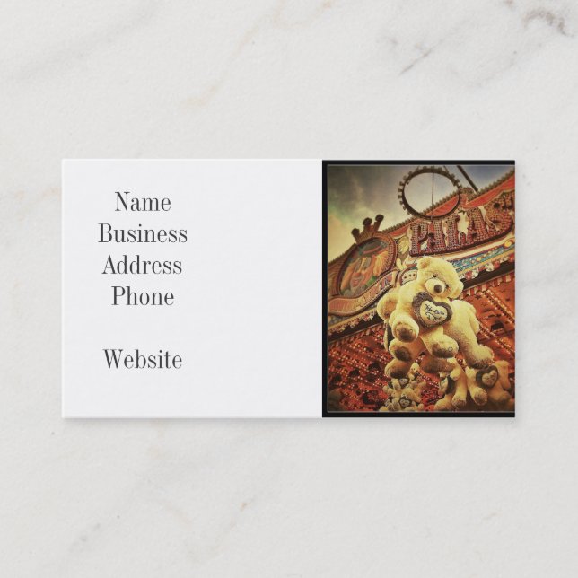 Cute-Nallar vid karnival Visitkort (Framsida)