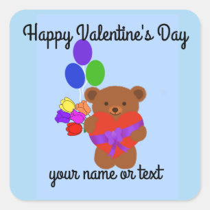 Cute Nalle #4-spärrar Fyrkantigt Klistermärke