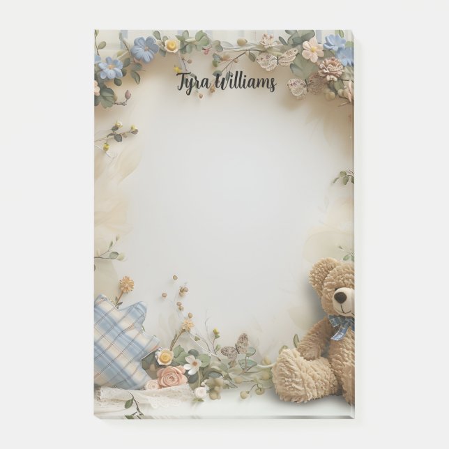 Cute Nalle Alla hjärtans dag Post-it Block (Framsida)