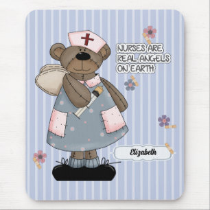 Cute Nalle Angel Anpassningsbar Mouse Pad for Nurs Musmatta