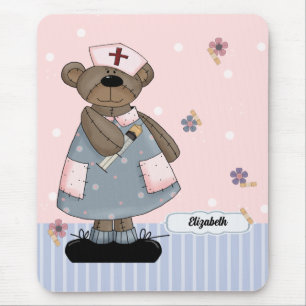 Cute Nalle Angel Anpassningsbar Mouse Pad for Nurs Musmatta