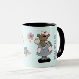 Cute Nalle Angel Gift Mugg för sjuksköterska