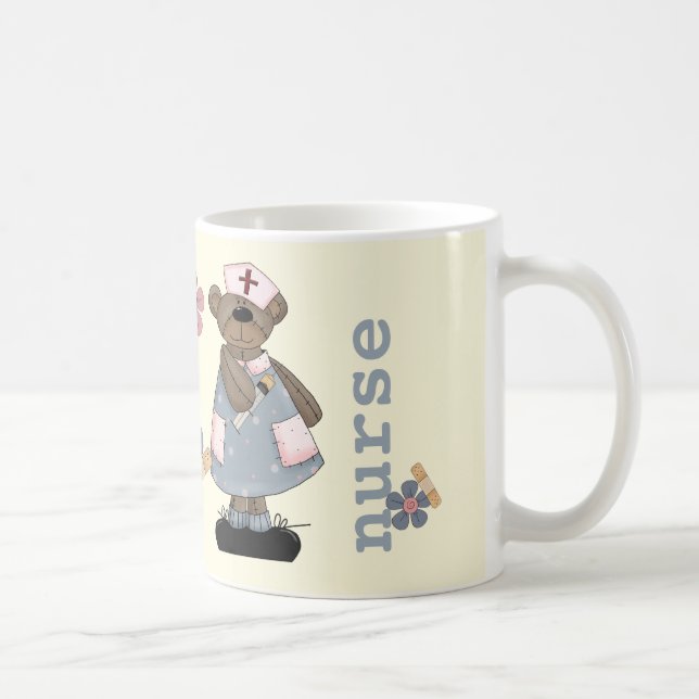 Cute Nalle Anpassningsbar Gift Mugg för sjuksköter (Höger)