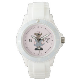 Cute Nalle Anpassningsbar Monogram Watch for Nurse Armbandsur