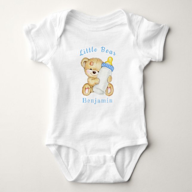 Cute Nalle Baby Shower Baby Bodykostym T Shirt (Framsida)