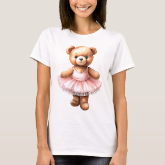 Cute nalle ballerina dansballet t shirt