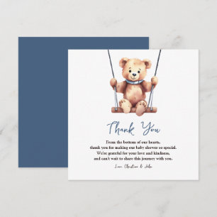 Cute Nalle Boy Shower Tack Kort