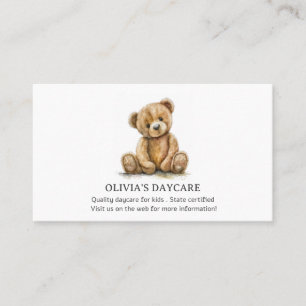 Cute Nalle Childcare Daycare Babysit Visitkort