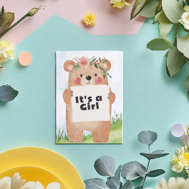 Cute nalle Det är en inbjudan till en babyåkare