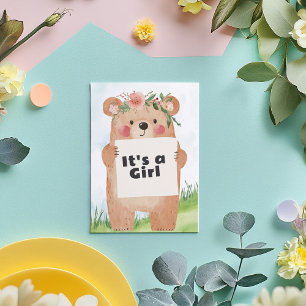 Cute nalle Det är en inbjudan till en babyåkare