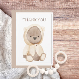 Cute Nalle - enkelt tackkort Tack Kort