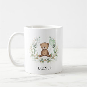 Cute Nalle Eucalyptus Greenery Wandan Namn Kaffemugg