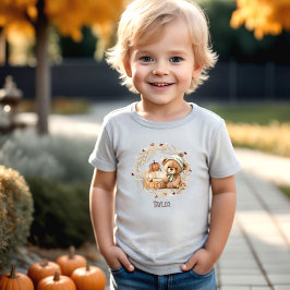 Cute Nalle Fall Pumpkins Namn T Shirt