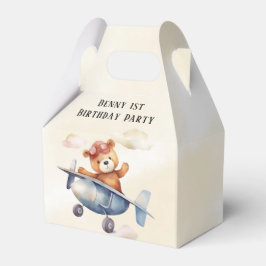 Cute Nalle Flygplan 1:a födelsedag Party Presentaskar