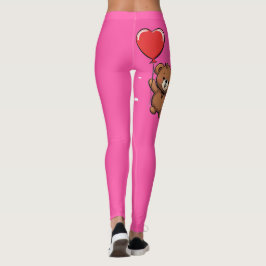 Cute Nalle Flytande ballong Leggings