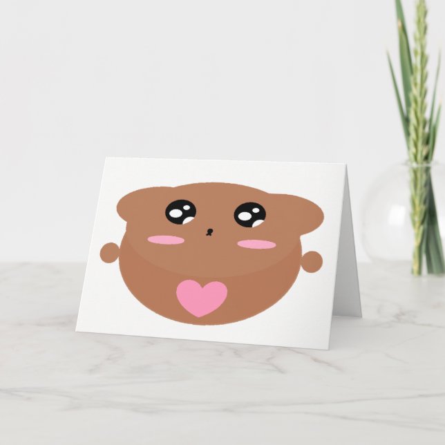 Cute Nalle för Cute-teknik i Kärlek Kort (Framsida)