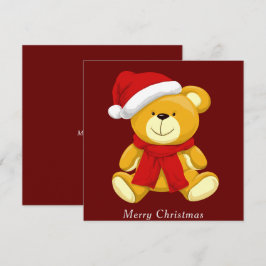 Cute Nalle God jul Helgdagskort