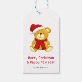 Cute Nalle God jul Presentetikett