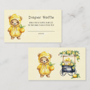 Cute Nalle Gult Lemon Diaper Raffle Visitkort