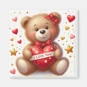 Cute Nalle I Kärlek You Magnet