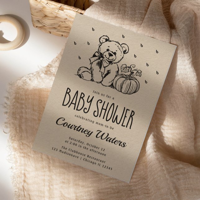 Cute Nalle | Inbjudan till babyvisningsprogram (Skapare uppladdad)