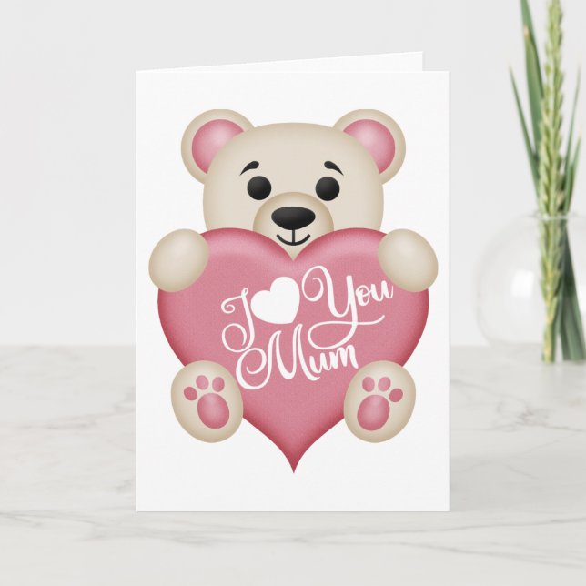 Cute Nalle - jag hatar dig Morsa Helgkort (Framsida)