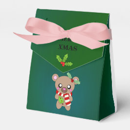 Cute Nalle Julgran Lycklig Festive Presentaskar