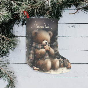 Cute Nalle - Julmonogram Liten Julstrumpa