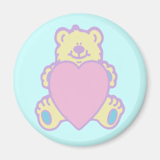 Cute Nalle Kärlek Heart Magnet